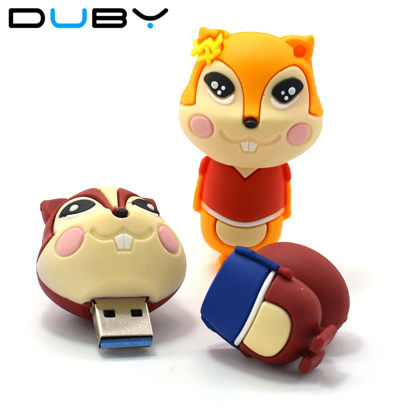 Мультяшный флеш-накопитель Chipmunk белка USB флеш-накопитель карта памяти 8g 16g 32g флешки Высокоскоростной USB 3,0 флэш-накопитель подарок