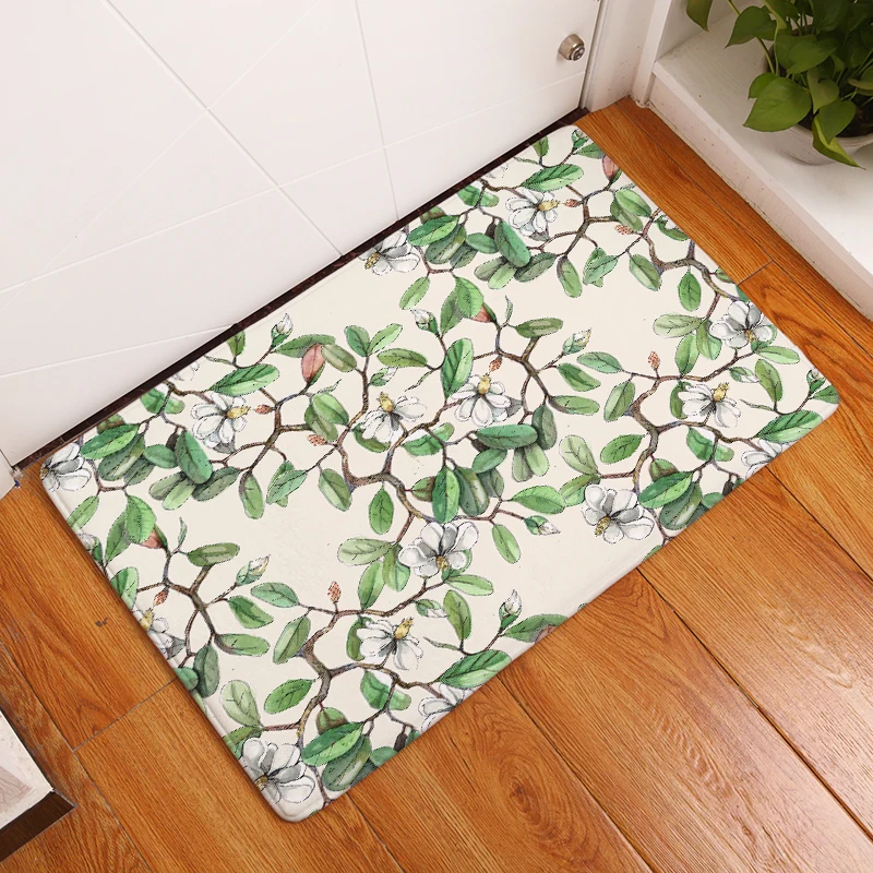 2017 цветы кластера печати ковры Нескользящие Кухня коврики для дома Гостиная Коврики 40x60 см
