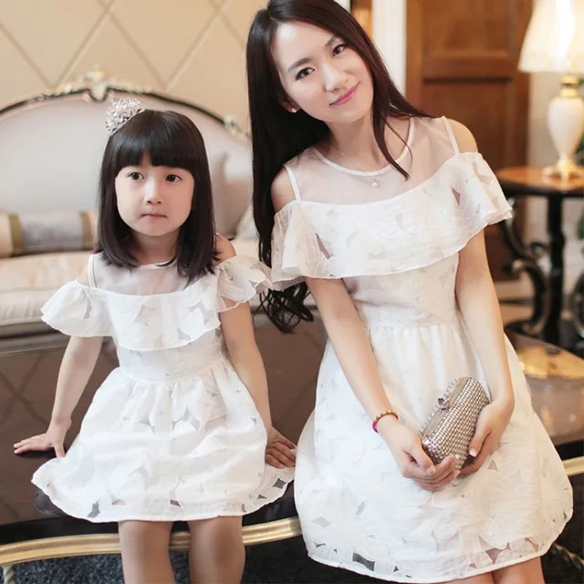 mommy and me dresses white