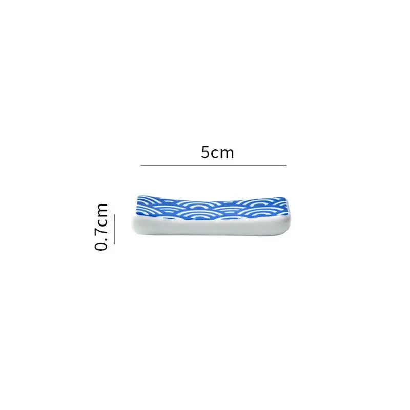 1 шт. керамический держатель для рыбы, подставка для китайских палочек, ложка, вилка, традиционные Необычные палочки для еды, держатель, рамка для кухни, цветок - Цвет: E