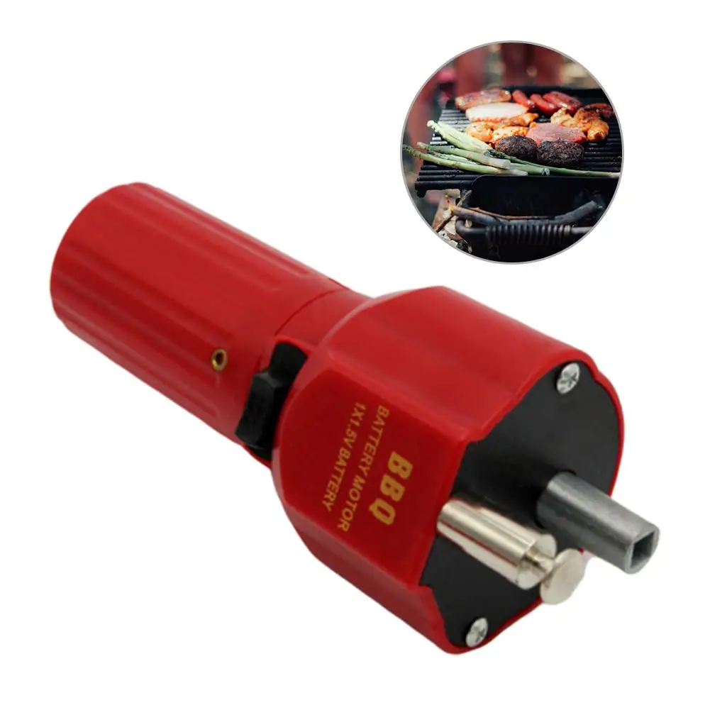 

BBQ Accessories Red Solid Construction Barbecue Grill Rotator Motor BBQ Holder Roast Bracket Accessory