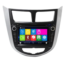 Free shipping Car DVD Player GPS Navigation stereo for Hyundai Solaris Verna 2010 2011 2012 2013 2014 with bluetooth radio