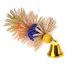 Bird Chewing Toy Parrot Cage Bite Toys Rattan Balls with Bell Colorful Entertainment Toys for Small Medium Parrots 5