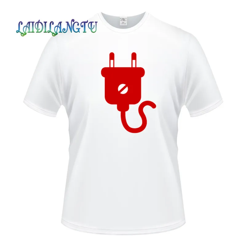 mens t shirts fashion 2019 Electrical Plug hip hop t shirt Men T-shirt Summer Tops Tees tshirts funny t shirts