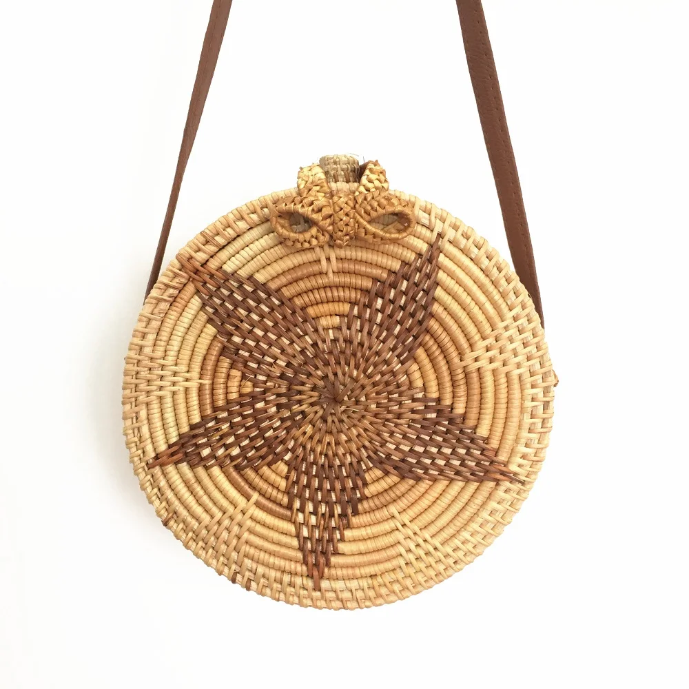 

Bali Rattan Bags Round Bohemian Bags For Women 2018 Fashion Beach Handbags Shoulder Bags Bow Straw Croddbody Bag