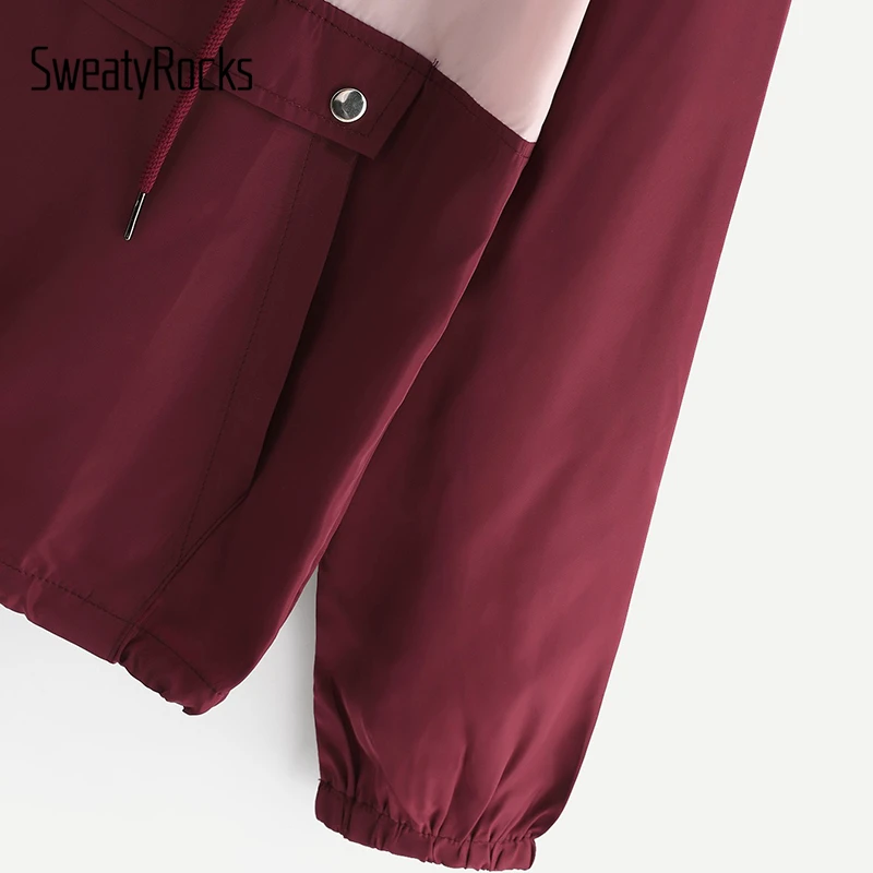 SweatyRocks الرباط عقدة الكنغر جيب مقنعين سترة النساء أكتيفيوير Colorblock قمم 2019 الربيع عارضة معاطف وسترات SweatyRocks الرباط عقدة الكنغر جيب مقنعين سترة النساء أكتيفيوير Colorblock قمم 2019 الربيع عارضة معاطف وسترات