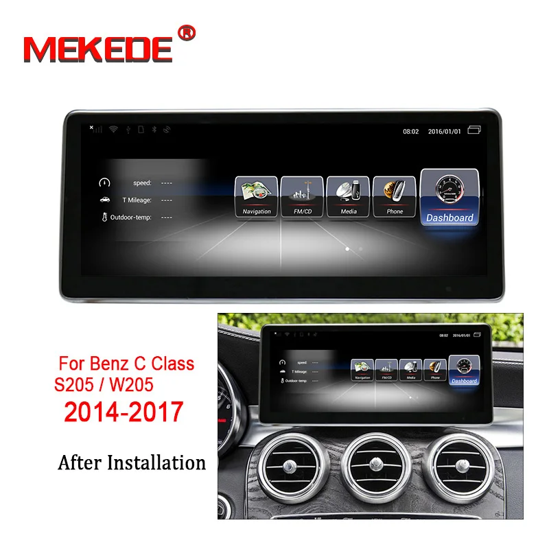 

MEKEDE Android 7.1 4G LTE for Mercedes Benz C Class S205 W205 2014-2017 Multimedia radio stereo dash multimedia player