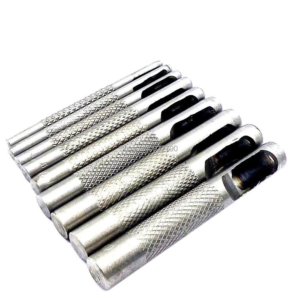 9pcs Men Women Leather Belt Watch Gasket Hollow Hole Punch Cutter Tool