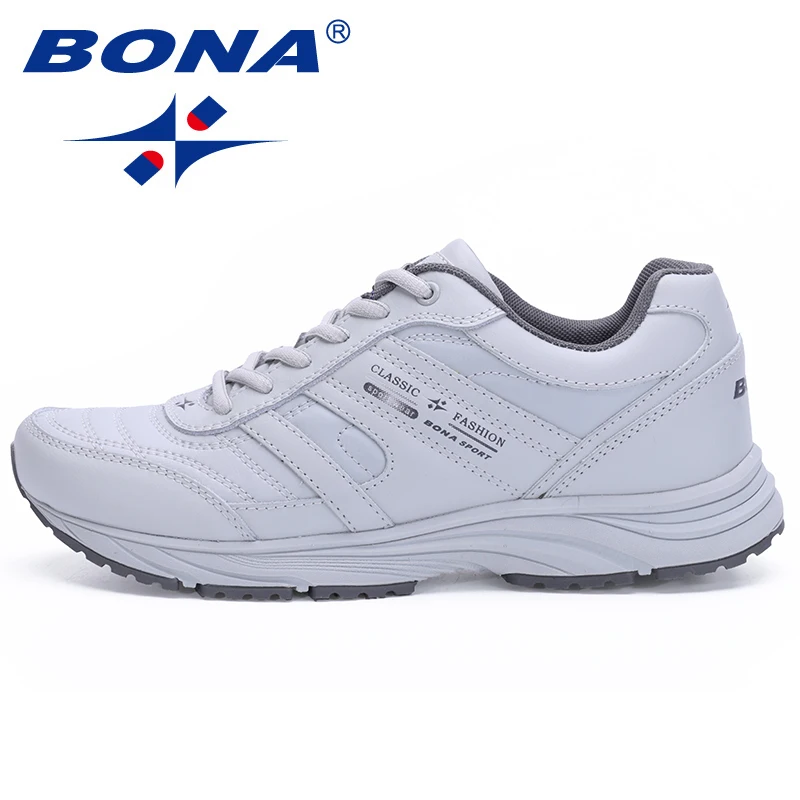 Cena BONA nowy styl klasyczny mężczyźni buty do biegania krowa skórzane buty sportowe Outdoor Jogging obuwie sportowe komfortowe światło trampki