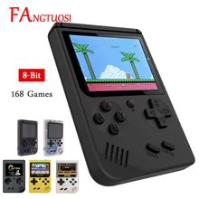 FANGTUOSI consola de videojuegos Retro de 8 bits Mini bolsillo de mano reproductor de juegos incorporado 168 juegos clásicos para niños nostálgico jugador