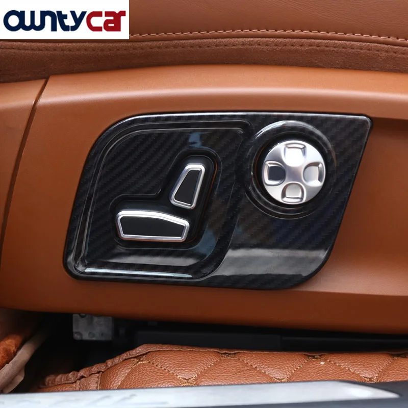 

For Maserati Levante For Ghibli For Quattroporte Car-Styling Seat Side Decorate Frame Cover Trim Carbon fiber Style ABS Plastic
