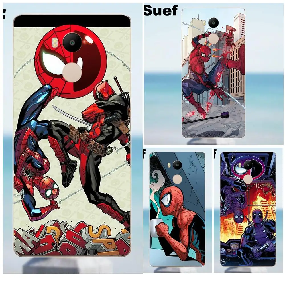 Suef Humorous Spider Man Deadpool For Xiaomi Redmi 4 3 3S Pro Mi3 Mi4 