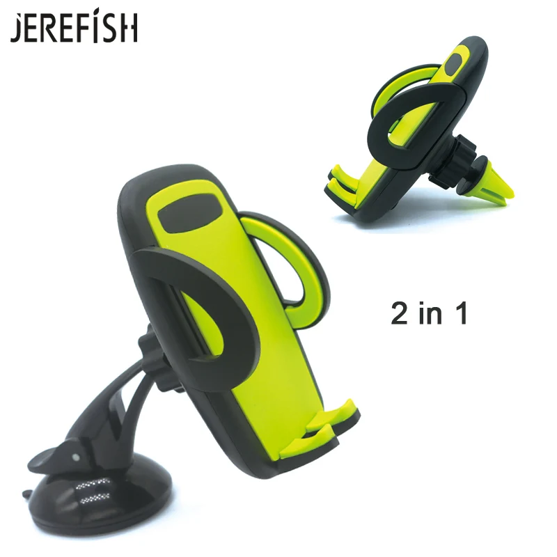 

JEREFISH 2in1 Mobile Car Phone Holder Stand Adjustable Support 6.0 inch 360 Rotate for Samsung galaxy note 7 S6 s7 edge