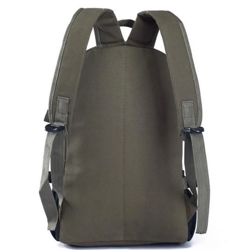 Outdoor Double-Shoulder bag Vintage Travel Canvas Leather Backpack Sport Rucksack Satchel School Hiking cycling Bag #5O08 (5)