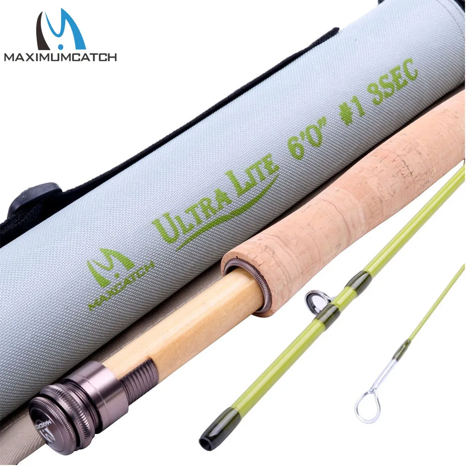Maximumcatch 6FT 1WT Fly Rod Medium Fast Fly Fishing Rod Graphite IM10