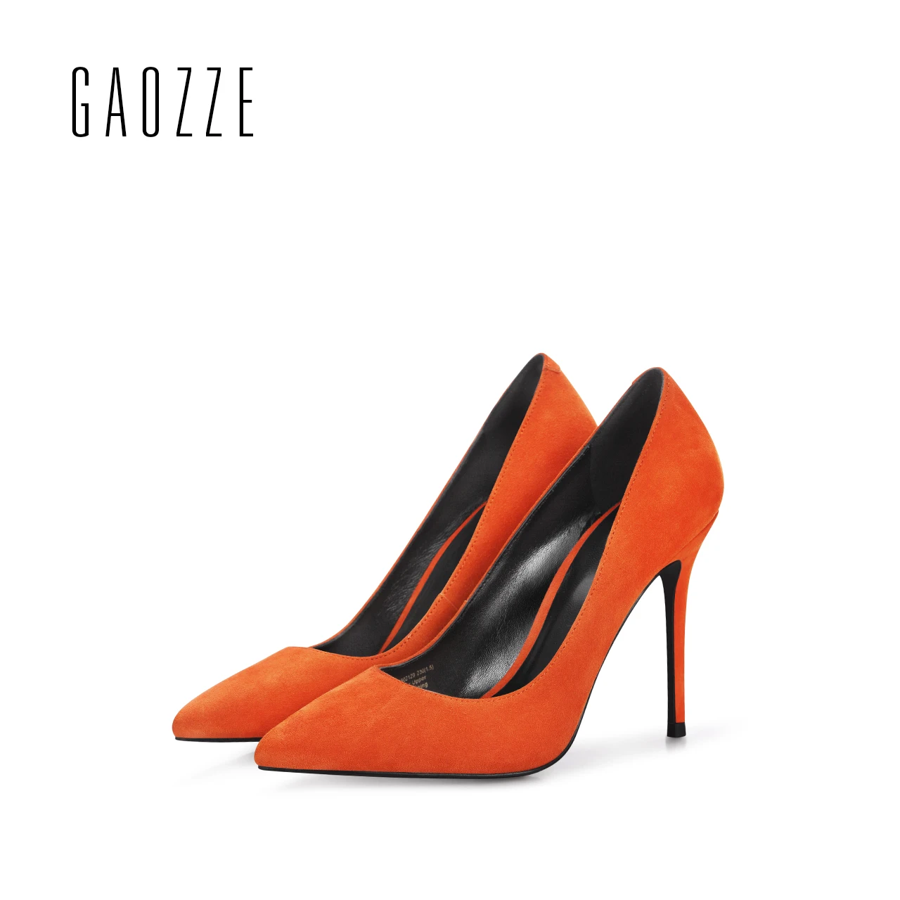 

GAOZZE Orange Fashion Women Leather Pumps Shoes Spring Pointed Toe Female Ladies Office 10CM Sexy High Heels Party Women Shoes