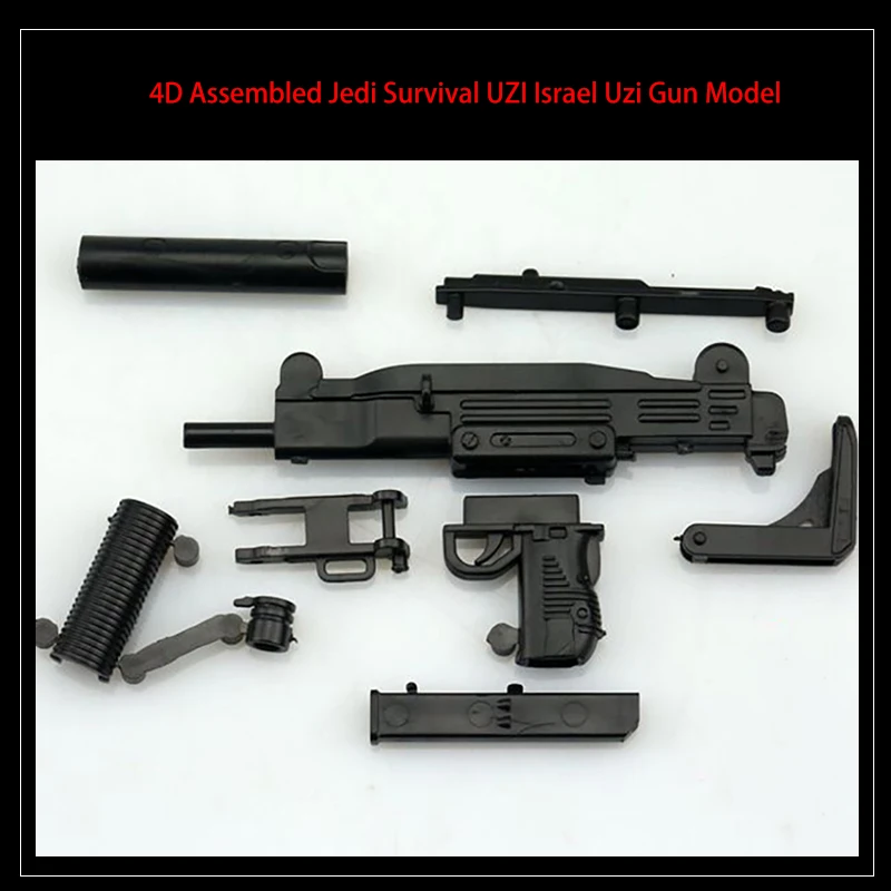 10X1//6 Scale UZI Pistol Submachine Gun Mini Toys Model Plastic Color Random