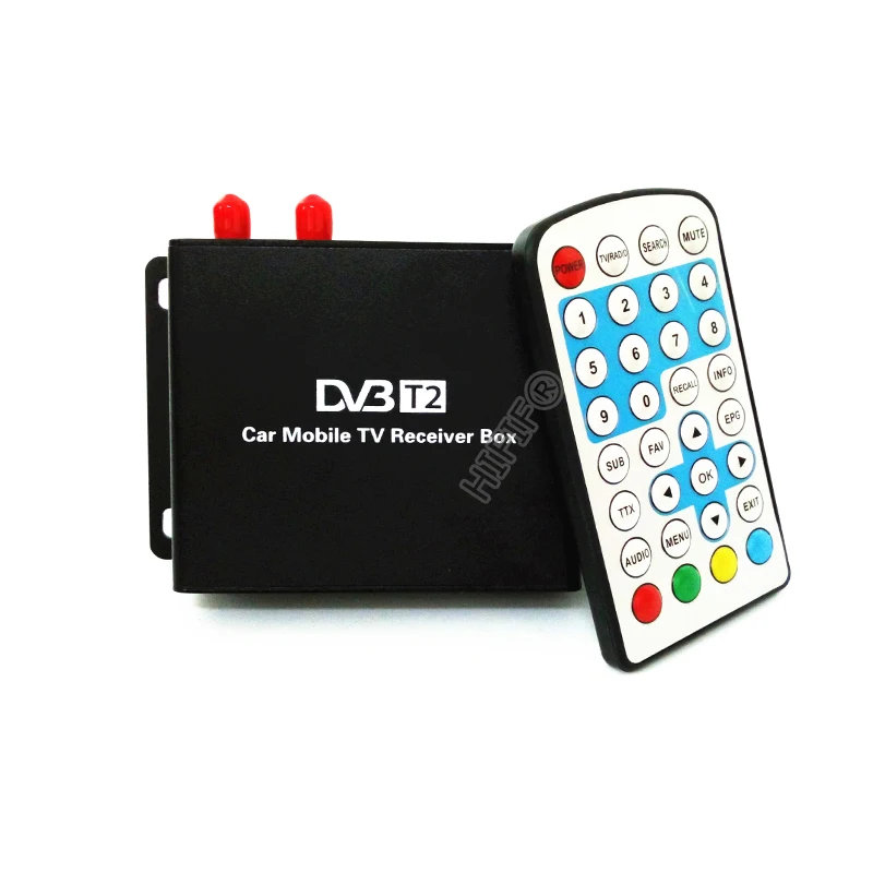 Автомобиль DVB T2 DVB-T2 двойной антенны H.264 MPEG4 цифровое мобильное телевидение телеприемник Двойной тюнер для России Таиланде Индонезия Колумбии