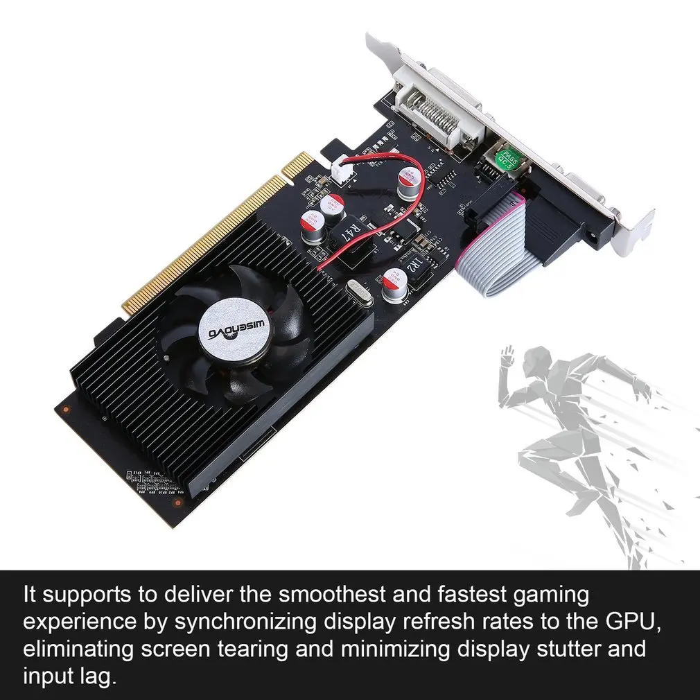 

GT610 1G 192bit GDDR3 Gaming Video Graphics Card VGA DVI HDMI with Single Cooling Fan Built-in 48 Stream Processor