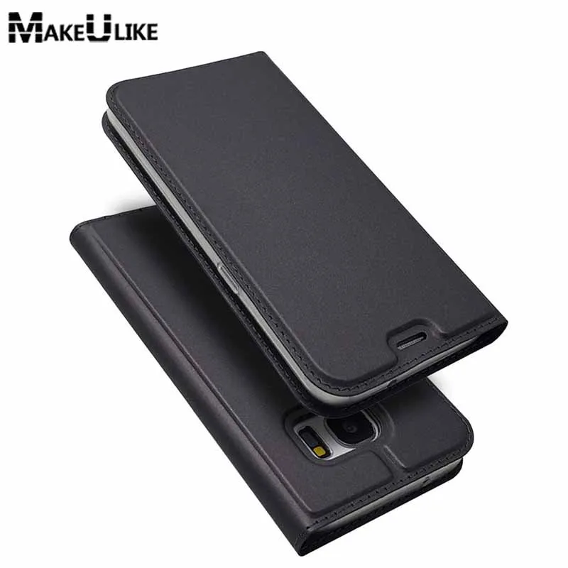 

MAKEULIKE Slim Magnetic Case For Samsung Galaxy S7 Edge Cover PU LeatherPhone Bags Cases For Samsung S7 S7Edge Flip Case