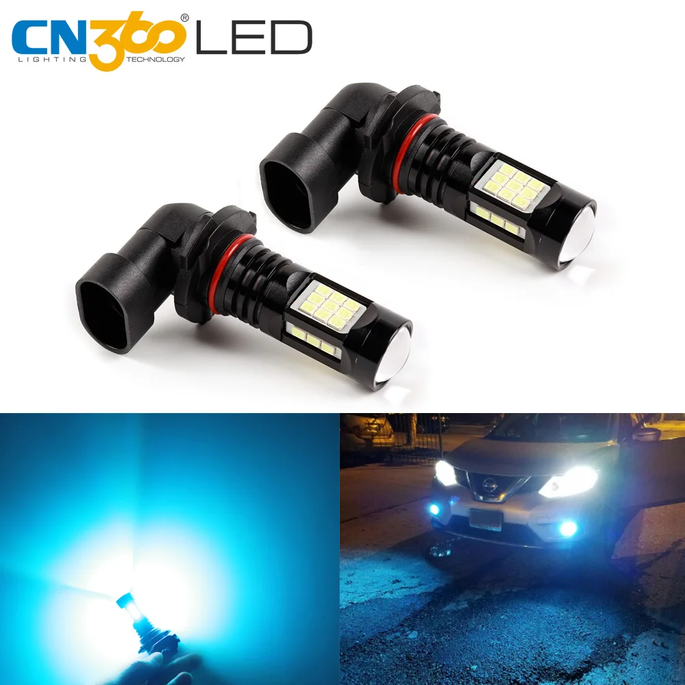 

CN360 2PCS H11 LED 9005 HB3 9006 HB4 Led 12V Auto 2835 27SMD Fog Lights Super Bright DRL Daytime Running Car lamp with ICE Blue