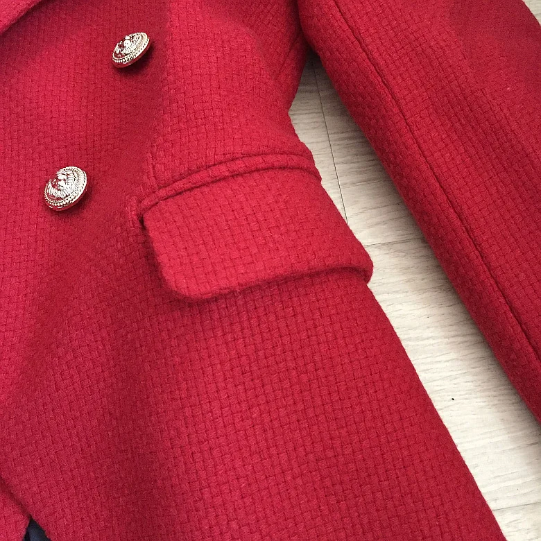 Зимний блейзер feminino английский стиль офисная Рабочая куртка двубортные твидовые блейзеры женские блейзеры и куртки