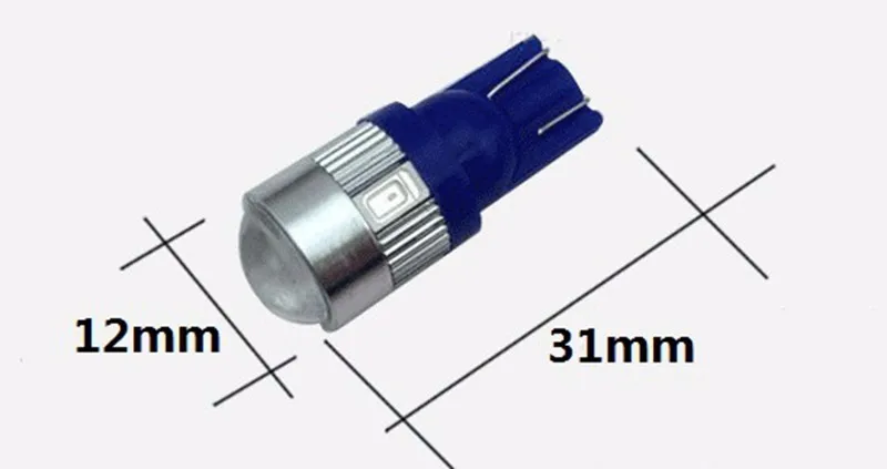 10 шт. T10 194 W5W WY5W клиновой светильник 6 SMD 5630 5730 СВЕТОДИОДНЫЙ Автомобильный стояночный светильник, автомобильная габаритная лампа, желтый, красный, синий, белый, зеленый, DC 12 В