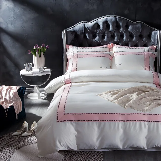 High end luxury 4pc bedding sets full queen king size duvet cover set