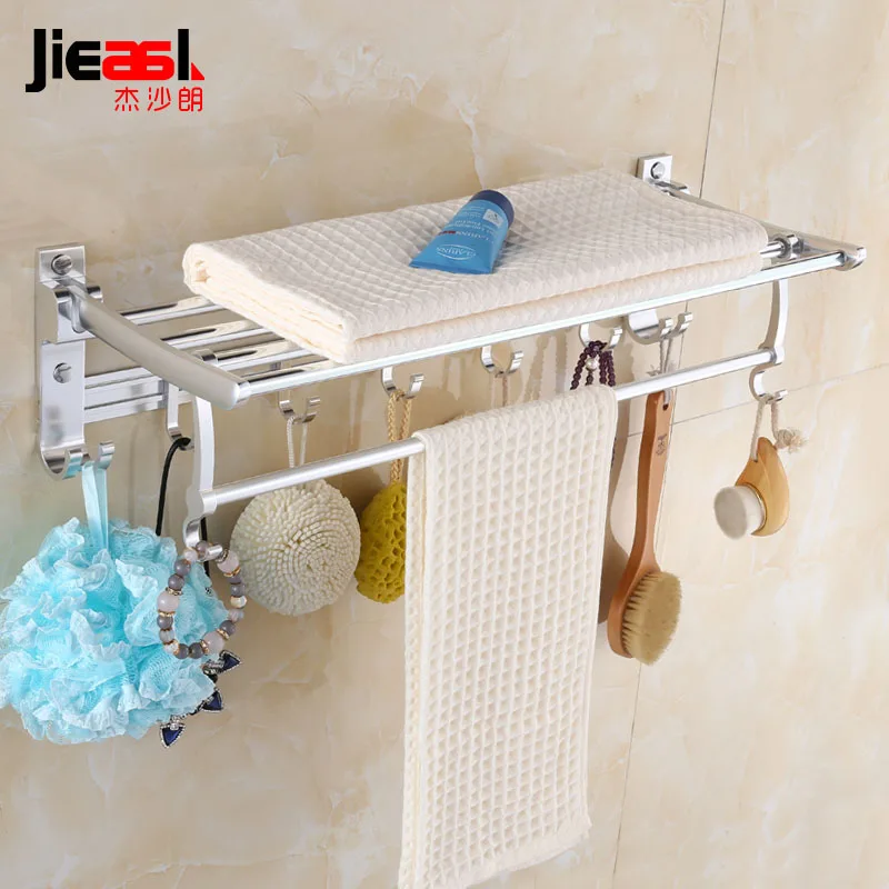 Jieshalang ضوء الفضاء الألومنيوم منشفة رفوف صافي سلة مع هوك تصميم مرآة تلميع ليس صدئ أسود منشفة Rack3019 Jieshalang ضوء الفضاء الألومنيوم منشفة رفوف صافي سلة مع هوك تصميم مرآة تلميع ليس صدئ أسود منشفة Rack3019