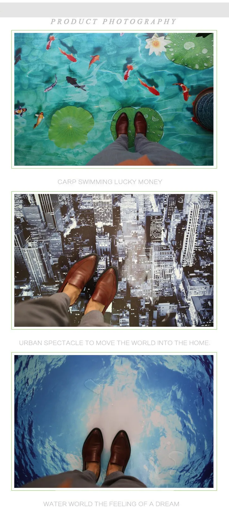 vinil, telhas de piso 3d, autoadesivo, piso de pvc, à prova d'água