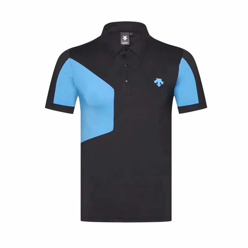 الرجال الرياضية قصيرة الأكمام DESCENTE الغولف تي شيرت 3 ألوان جولف الملابس S-XXL في اختيار الترفيه قميص جولف شحن مجاني
