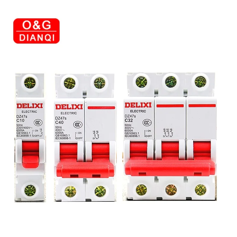 DELIXI 1P 2P 3P 4P 230V 400V 1A 2A 3A 4A 6A 10A 16A 20A 25A 32A 40A 50A 63A 80A 100A 125A вакуумный