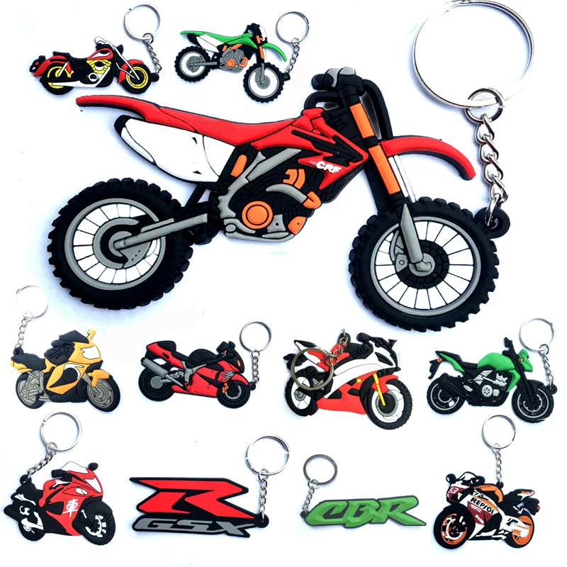 

Mountain Motorcycle Keychain Creative Personality Key Rings Keyring Keychain Motor Bike Soft Rubber Ring Chain Key moto Keychain