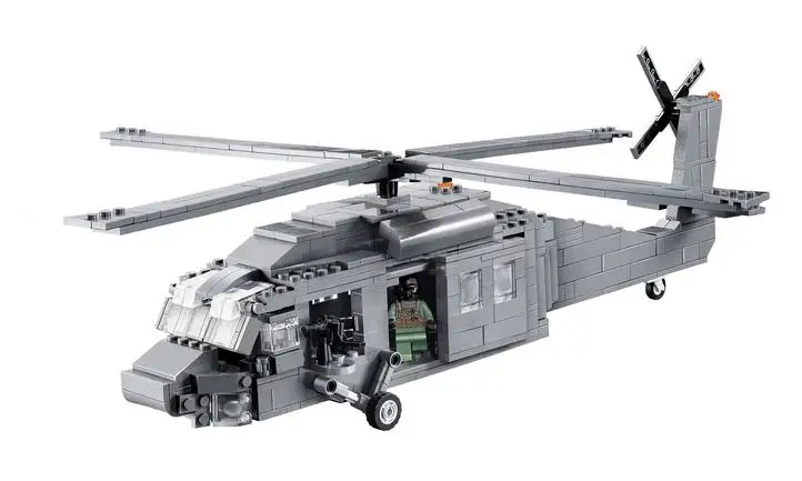 

Decool 2114 562pcs aircraft model police warfare Black Hawk helicopter assembly blocks for brick US Army military