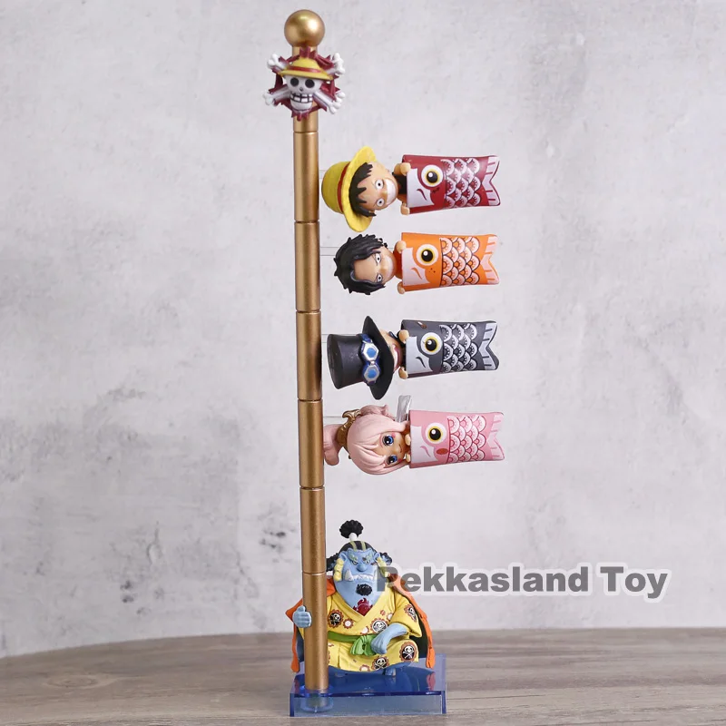 

5pcs/set Anime One piece WCF Carp Flags Perona Kuzan Luffy PVC Action Figure Collection Model Toys Brinquedos
