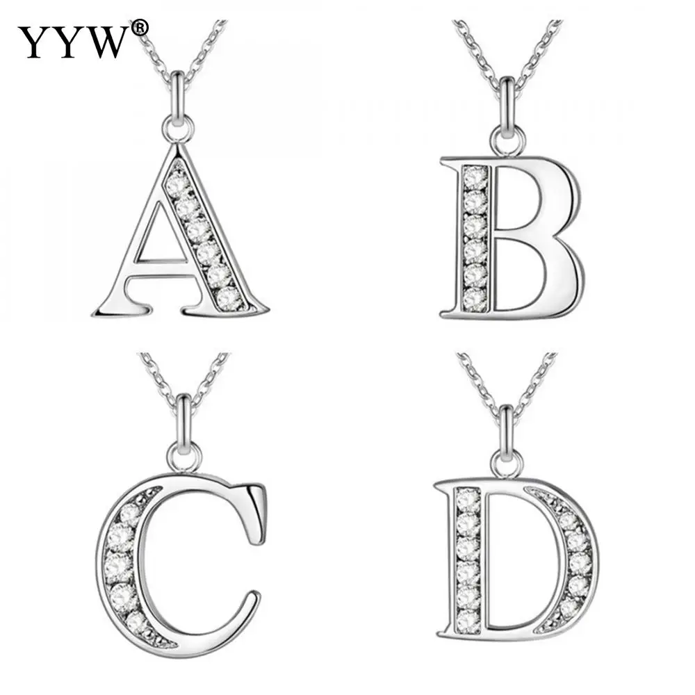 Fashion Letter Necklaces Pendants A Z Alphabet Alfabet Initial Necklace