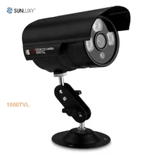 SUNLUXY CMOS Камеры ВИДЕОНАБЛЮДЕНИЯ 1000TVL ик-cut День Ночного Видения Камеры Видеонаблюдения Открытый Водонепроницаемый Система Безопасности Дома Камеры