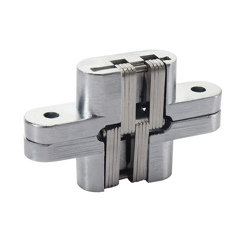 New Stainless Steel 180 Degree Concealed Hinge Invisible Concealed Cross Folding Heavy Built-in Door Hinge Furniture Hardware New Stainless Steel 180 Degree Concealed Hinge Invisible Concealed Cross Folding Heavy Built-in Door Hinge Furniture Hardware