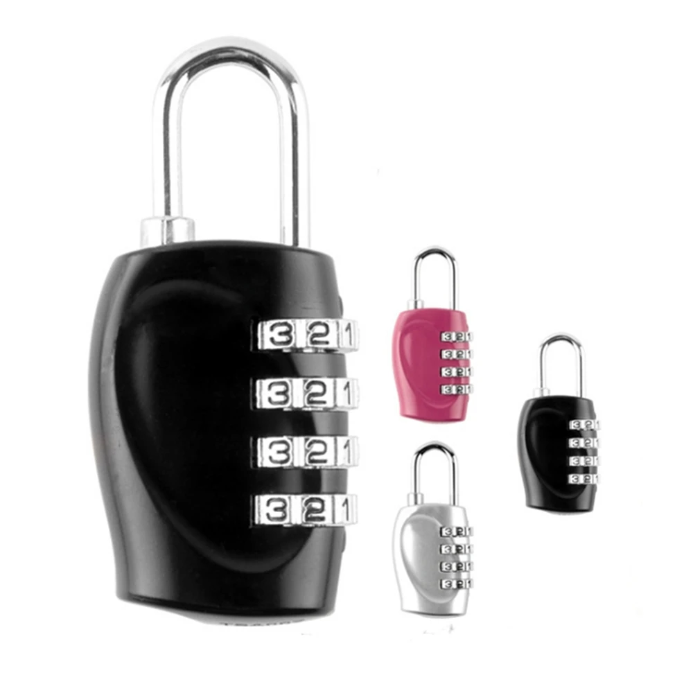 

4 Dial Digit Security Password Lock Combination Zinc Alloy Lock Suitcase Luggage Coded Lock Cupboard Cabinet Locker Padlock