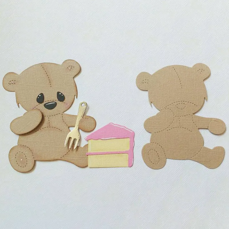 

1PCS Baby Bear Metal Cutting Dies DIY Stencil Decorative Scrapbooking Craft Card Stencils Template 2 Styles Xmas New Year