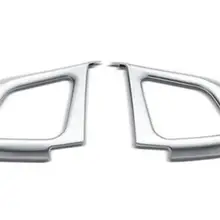 2 шт хромированный аксессуар для салона руля кнопка наклейка для Range Rover Evoque 2012-, автомобильный Стайлинг