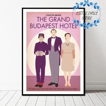 

Classic The Grand Budapest Hotel Minimalist Movie Art Canvas Poster Wall Picture Room No Frame