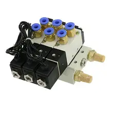 4V110-06 DC 12 V 5 способ тройной насадки на электромагнитный клапан база быстро Фитинги набор