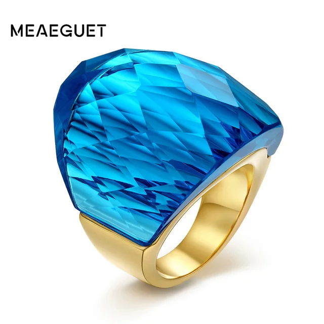 meaeguet fashion big rings for women 5 colors big glass stone wedding rings jewelry - Stone Wedding Rings meaeguet fashion big rings for women 5 colors big glass stone wedding rings jewelry - Stone Wedding Rings