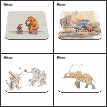 

Mairuige watercolor Elephant Printing Game Design Gaming Rubber Durable PC Anti-slip Mouse Mat for Optical/Trackball Mouse