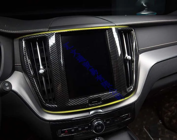Для Volvo XC60 углеродного волокна Стиль навигационная коробка автомобиля Стикеры навигационный переключатель Панель