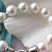Shitou 00494 " 12 мм белый южный морской раковины жемчужное браслет