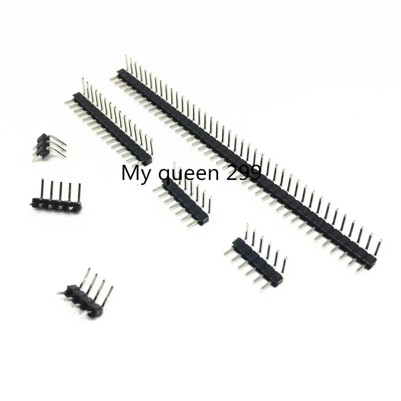 

2.0mm pitch Single row curved needle 90 degree bend insert Pin header connector 1*3/4/5/6/8/10/40P Copper