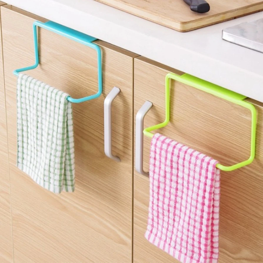

kacuyelin Plastic kitchen Organizer PP Kitchen Rack Space Saving kitchen Hanger Towel Storage Organizer For kitchen Supplies