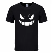 Летняя уличная футболка с покемоном ММА Pocket Monster, мужская повседневная футболка в стиле хип-хоп с коротким рукавом, мужские футболки с персонажами из аниме Gengar